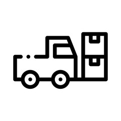 forklift line icon