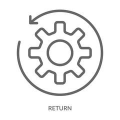 Return Icon Line Style. Design Vector Illustration