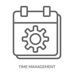Time Management Icon Line Style. Design Vector Illustration