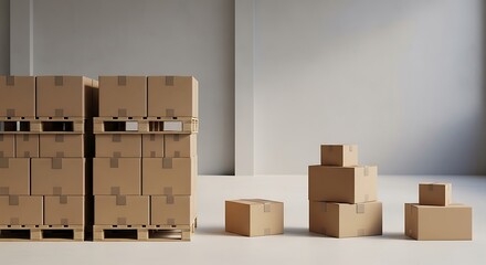 Cardboard Box Stacking on Pallet