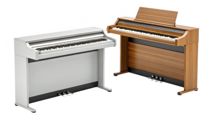 different style Electric Piano on transparent