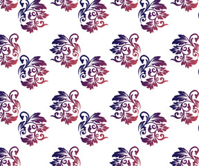 Floral Ornament Pattern: An exquisite seamless pattern showcasing detailed floral ornament in a beautiful array of colors.