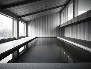 Obraz premium a minimalist indoor swimming pool