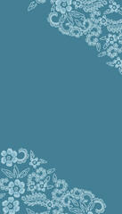 turqoise colored floral batik background design