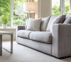 Serene Living Room with Natural Light Streaming In