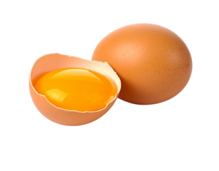 Fresh Chicken Egg on White Background