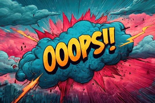 Comic book explosion, oops