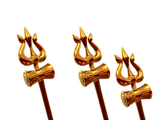 Maha Shivratri Trishul symbols of Lord Shiva with transparent background Alpha