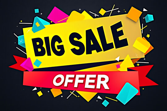 Bold Big Sale Offer A Vibrant and Dynamic Promotional Design A Marketing Graphic for Retail and Commercial Ventures