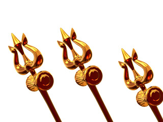 Maha Shivratri Trishul symbols of Lord Shiva with transparent background Alpha