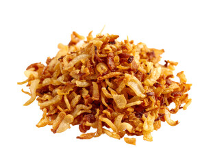 Crispy Fried Shallots Isolated on White Background