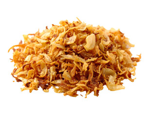 Crispy Fried Shallots Isolated on White Background