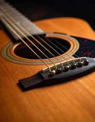 Fototapeta premium Close-up acoustic guitar (1)