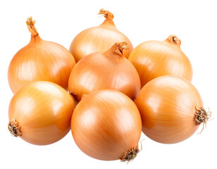 Peeled Shallots Isolated on White Background