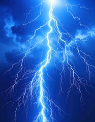 Dramatic lightning strike