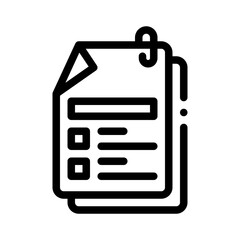 paper scraps line icon