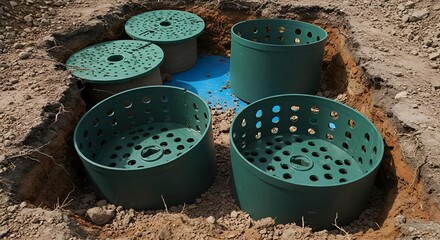 Drainage System Installation with PVC Pipes