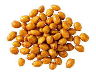 Delicious Roasted Peanuts on White Background