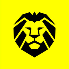 Minimalist Geometric Lion Emblem