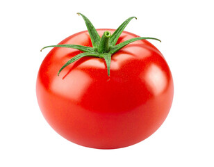 Fresh Red Tomato on White Background