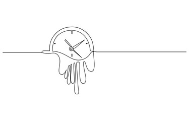 waste time concept single line art