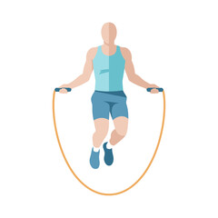Minimalist Jump Rope Workout: Fitness Illustration