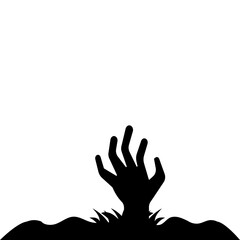 Halloween Zombie Hands With Grass