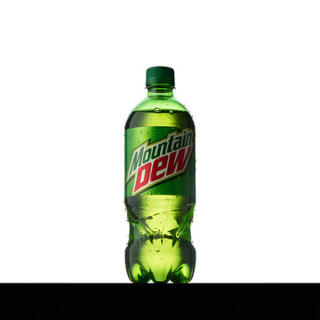 mountain dew bottle isolated 