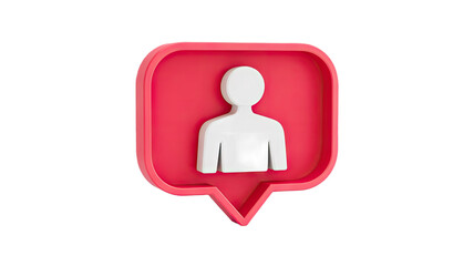 Modern user notification icon symbolizing connection and engagement for digital platforms