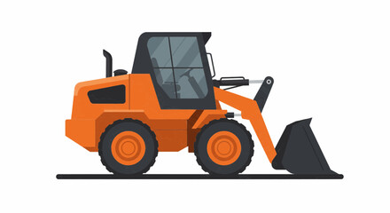 Construction Skid Loader Vector in Bold Color