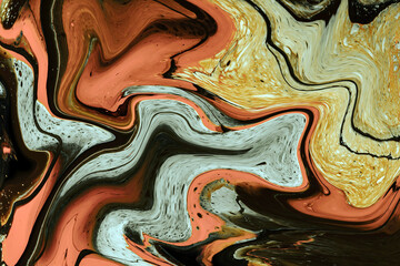 Abstract background of marble melting and moving in waves