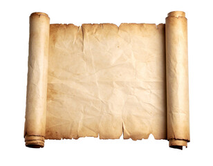 古い紙の巻物のテクスチャ素材/Old paper scroll texture material