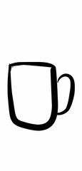 Vector illustration of a drinking glass in clean, flat style. Perfect for beverage icons, kitchen tools, cafe menus, restaurant graphics, and refreshing drink-related design elements