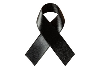 A black awareness ribbon