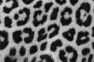 Naklejka premium Close-up of monochrome animal fur, spotted pattern