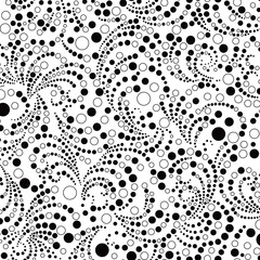 A dynamic and beautiful abstract pattern of polka dots,
