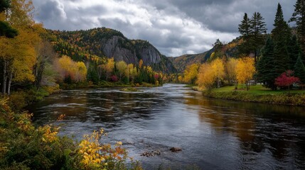 Fototapeta premium Scenic manai falls cascading into emerald river at takachiho gorge in miyazaki japan