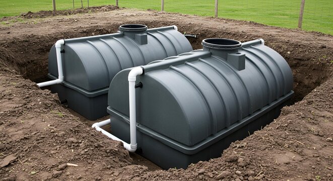 Septic System Tanks Installed Underground