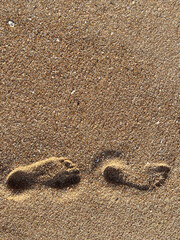 footprints in sand