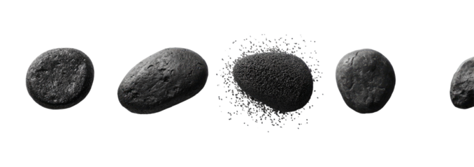 Asteroid collision sequence, showing fragmentation