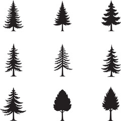 Pine Tree Silhouette Vector Bundle

Evergreen Tree SVG Clipart Set

Christmas Tree Silhouettes for Cricut & Laser Cut