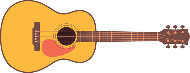 Acoustic guitar illustration musical instrument stringed instrument