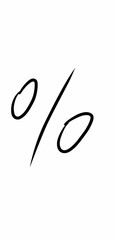Obraz premium Vector illustration of a percent symbol in a clean, modern style. Ideal for finance, discount labels, sales, statistics, infographics, and business or marketing-related graphic designs