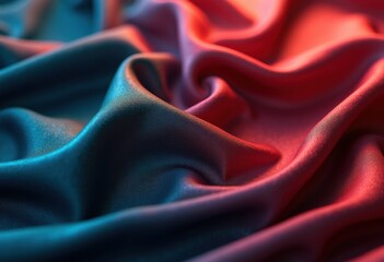 vividly textured crumpled fabric rich colors elegance luxury detail textile close artistic depth visual appeal, vibrant, silky, design, material, shimmer