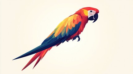 Fototapeta premium Colorful Parrot Illustration, vibrant colors, decorative art