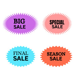 Big & Special Sale Tags_Round Promo Icons Set