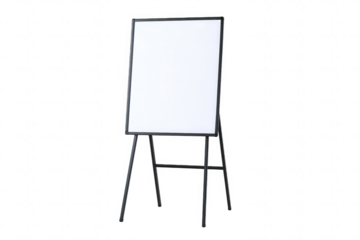 Blank White Flip Chart Easel with Sturdy Metal Frame for Presentations, Meetings, and Educational Sessions