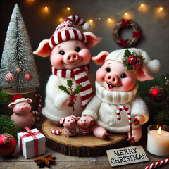 santa claus with gifts, santa claus and gifts, santa claus and christmas tree, snowman and christmas tree, christmas decoration with snowman