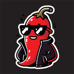 A chili mascot illustration vector for logo 