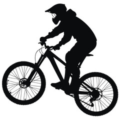 Naklejka premium Mountain bike rider silhouette